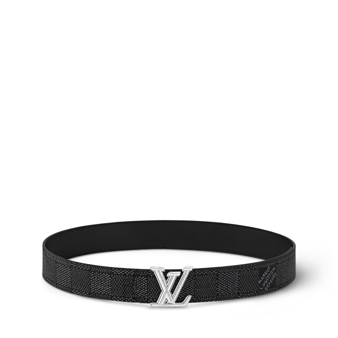 LV Dimension 40mm Reversible Belt Damier Graphite Canvas - Men